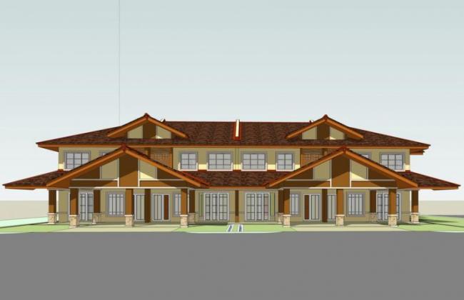 sketchup商业模型|多层会所,美式风格,新古典风格,坡屋顶,商业建筑