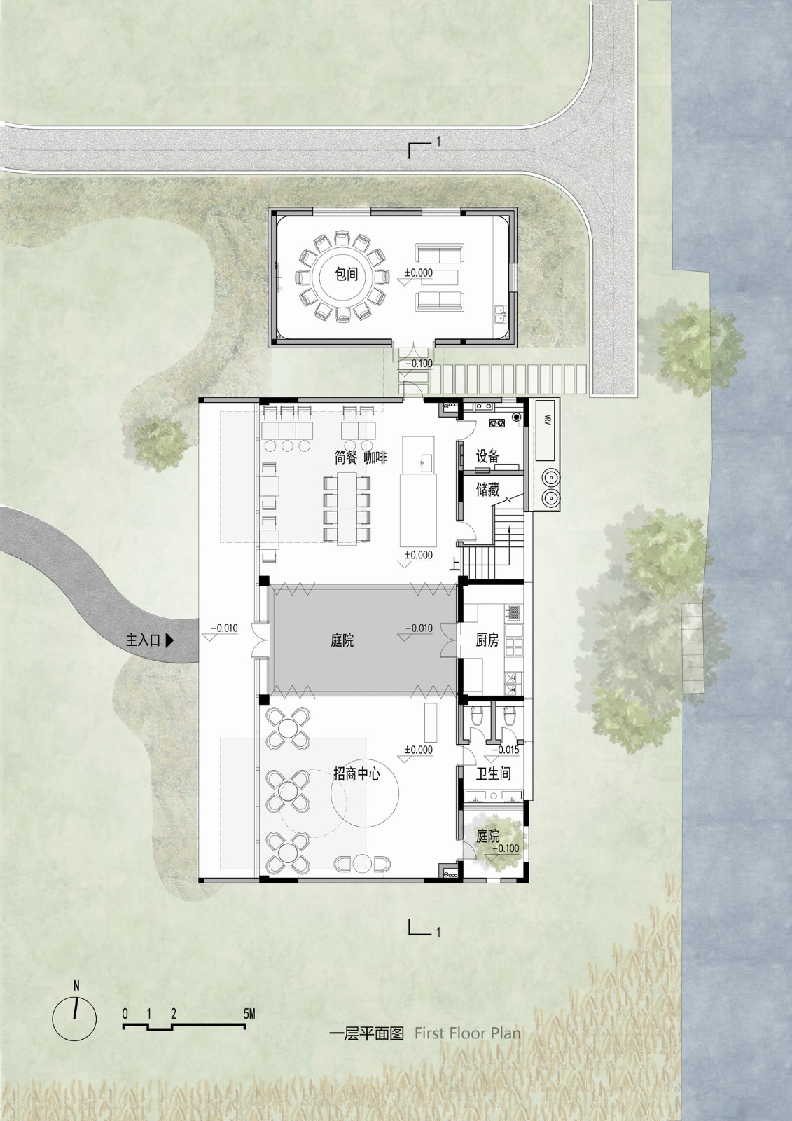 bim建筑剖面就是立面白色的苏州伴宅wutopialab