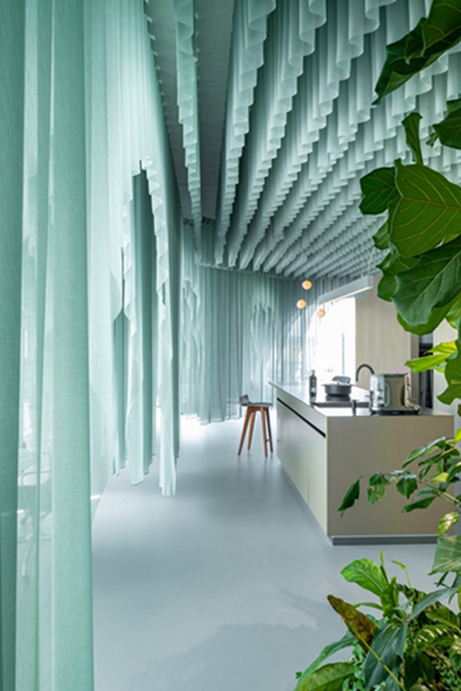 bim建筑超越空间工作室用织物覆盖阿姆斯特丹办公室