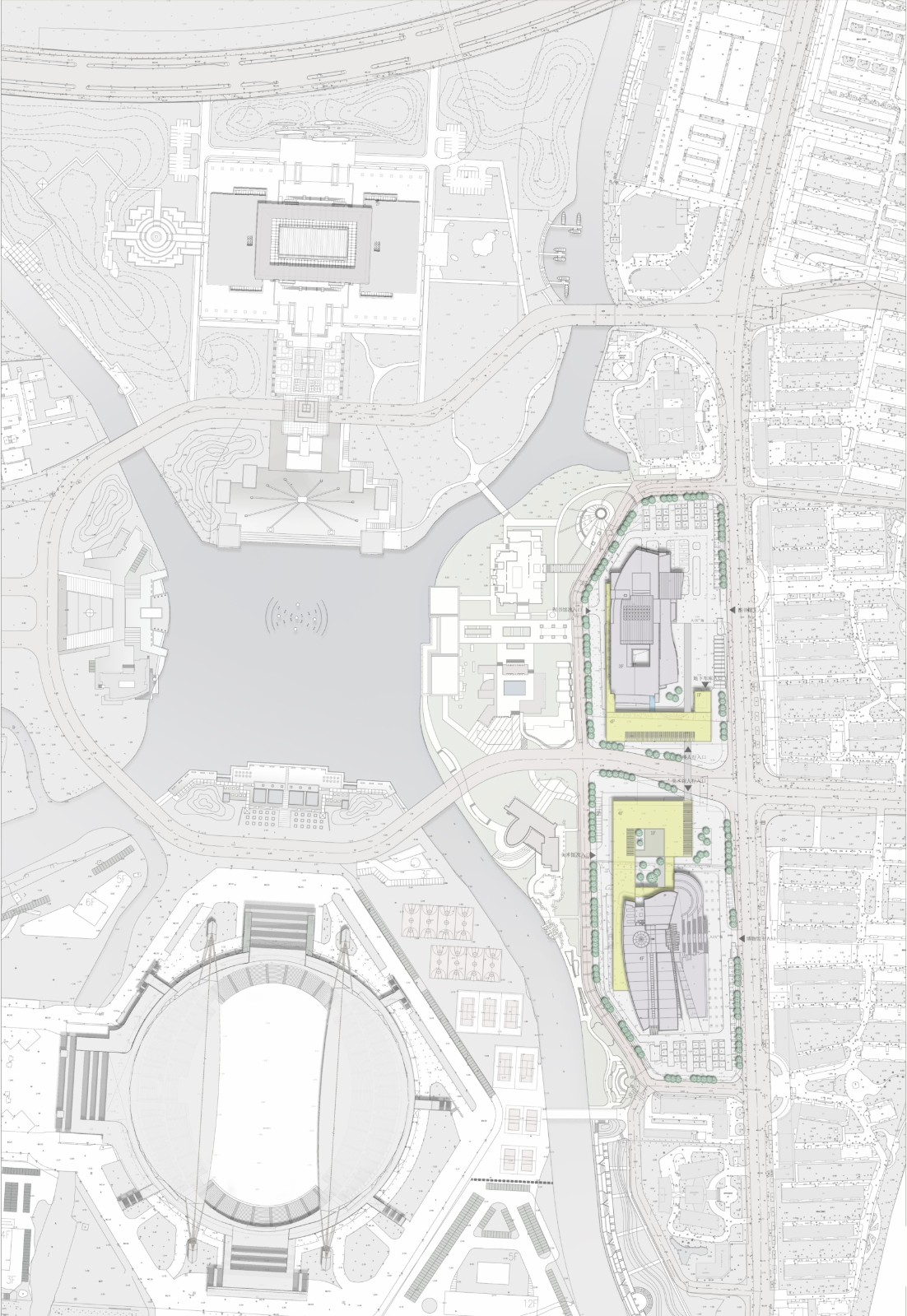 BIM建筑|“纪念空间的更新重塑”嘉兴博物馆图书馆改扩建 / 秦洛峰-STI Studio+浙江省院